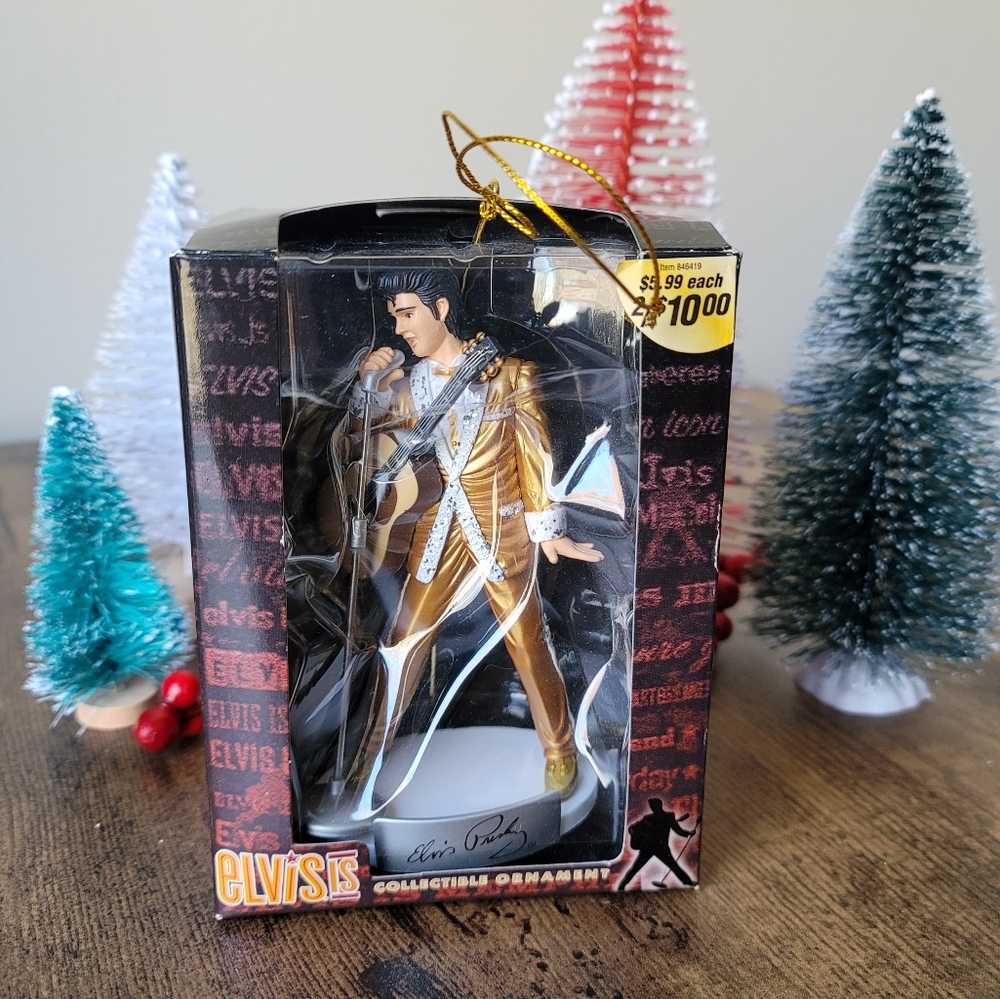 NEW Elvis Presley Gold Suit Christmas Ornament